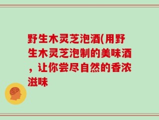 野生木灵芝泡酒(用野生木灵芝泡制的美味酒，让你尝尽自然的香浓滋味