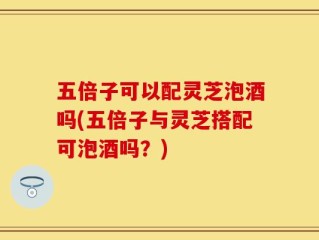 五倍子可以配灵芝泡酒吗(五倍子与灵芝搭配可泡酒吗？)