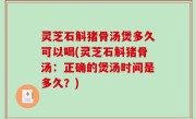 灵芝石斛猪骨汤煲多久可以喝(灵芝石斛猪骨汤：正确的煲汤时间是多久？)