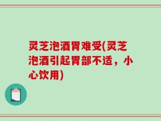 灵芝泡酒胃难受(灵芝泡酒引起胃部不适，小心饮用)