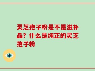 灵芝孢子粉是不是滋补品？什么是纯正的灵芝孢子粉