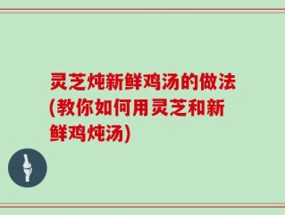 灵芝炖新鲜鸡汤的做法(教你如何用灵芝和新鲜鸡炖汤)