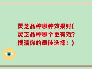 灵芝品种哪种效果好(灵芝品种哪个更有效？摸清你的最佳选择！)