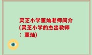 灵芝小学董灿老师简介(灵芝小学的杰出教师：董灿)