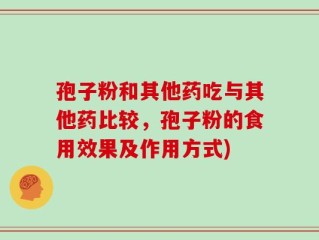 孢子粉和其他药吃与其他药比较，孢子粉的食用效果及作用方式)