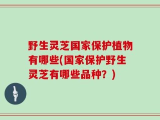 野生灵芝国家保护植物有哪些(国家保护野生灵芝有哪些品种？)