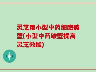 灵芝用小型中药细胞破壁(小型中药破壁提高灵芝效能)