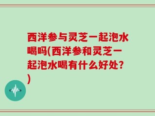 西洋参与灵芝一起泡水喝吗(西洋参和灵芝一起泡水喝有什么好处？)