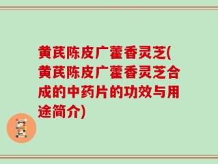 黄芪陈皮广藿香灵芝(黄芪陈皮广藿香灵芝合成的中药片的功效与用途简介)