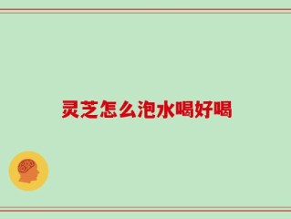灵芝怎么泡水喝好喝