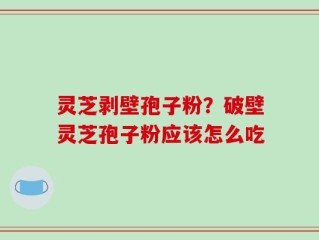 灵芝剥壁孢子粉？破壁灵芝孢子粉应该怎么吃
