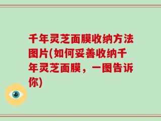 千年灵芝面膜收纳方法图片(如何妥善收纳千年灵芝面膜，一图告诉你)