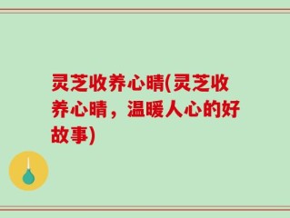 灵芝收养心晴(灵芝收养心晴，温暖人心的好故事)