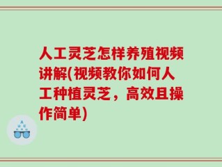 人工灵芝怎样养殖视频讲解(视频教你如何人工种植灵芝，高效且操作简单)