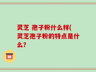 灵芝 孢子粉什么样(灵芝孢子粉的特点是什么？