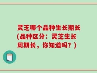 灵芝哪个品种生长期长(品种区分：灵芝生长周期长，你知道吗？)