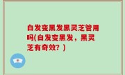 白发变黑发黑灵芝管用吗(白发变黑发，黑灵芝有奇效？)