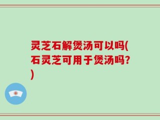 灵芝石解煲汤可以吗(石灵芝可用于煲汤吗？)