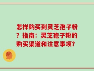 怎样购买到灵芝孢子粉？指南：灵芝孢子粉的购买渠道和注意事项？