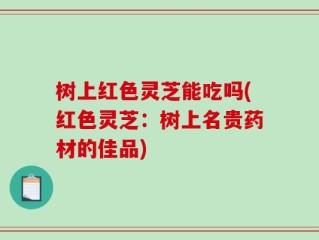 树上红色灵芝能吃吗(红色灵芝：树上名贵药材的佳品)