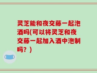 灵芝能和夜交藤一起泡酒吗(可以将灵芝和夜交藤一起加入酒中泡制吗？)