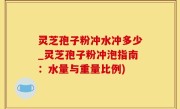 灵芝孢子粉冲水冲多少_灵芝孢子粉冲泡指南：水量与重量比例)