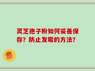 灵芝孢子粉如何妥善保存？防止发霉的方法？