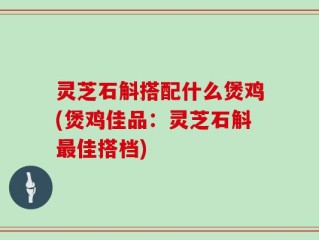 灵芝石斛搭配什么煲鸡(煲鸡佳品：灵芝石斛最佳搭档)