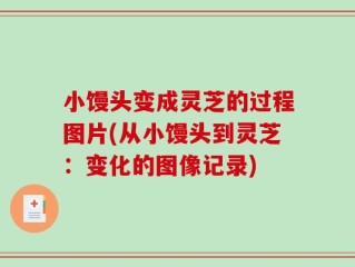 小馒头变成灵芝的过程图片(从小馒头到灵芝：变化的图像记录)