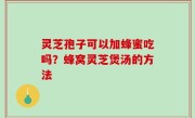 灵芝孢子可以加蜂蜜吃吗？蜂窝灵芝煲汤的方法