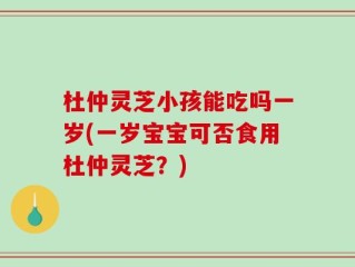 杜仲灵芝小孩能吃吗一岁(一岁宝宝可否食用杜仲灵芝？)