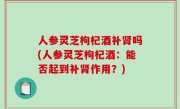 人参灵芝枸杞酒补肾吗(人参灵芝枸杞酒：能否起到补肾作用？)