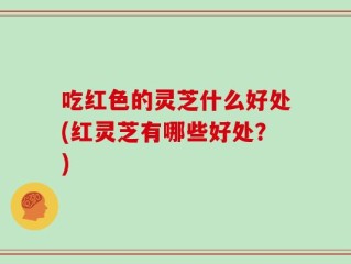 吃红色的灵芝什么好处(红灵芝有哪些好处？)