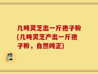 几吨灵芝出一斤孢子粉(几吨灵芝产出一斤孢子粉，自然纯正)