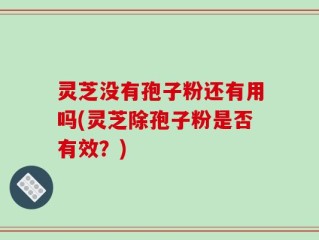 灵芝没有孢子粉还有用吗(灵芝除孢子粉是否有效？)