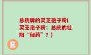 总统牌的灵芝孢子粉(灵芝孢子粉：总统的壮阳“秘药”？)