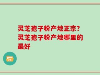 灵芝孢子粉产地正宗？灵芝孢子粉产地哪里的最好