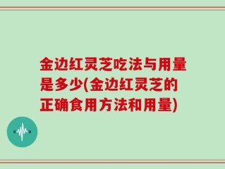 金边红灵芝吃法与用量是多少(金边红灵芝的正确食用方法和用量)