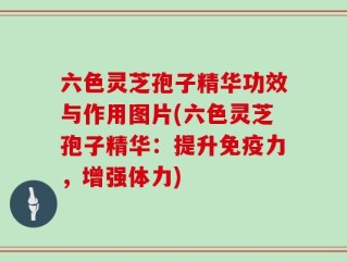 六色灵芝孢子精华功效与作用图片(六色灵芝孢子精华：提升免疫力，增强体力)