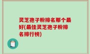 灵芝孢子粉排名那个最好(最佳灵芝孢子粉排名排行榜)