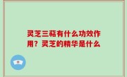 灵芝三萜有什么功效作用？灵芝的精华是什么