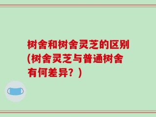 树舍和树舍灵芝的区别(树舍灵芝与普通树舍有何差异？)