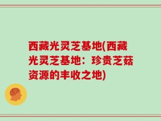 西藏光灵芝基地(西藏光灵芝基地：珍贵芝菇资源的丰收之地)