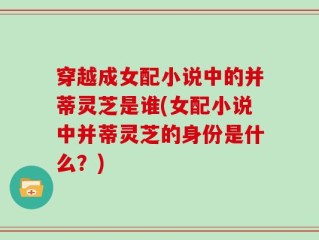 穿越成女配小说中的并蒂灵芝是谁(女配小说中并蒂灵芝的身份是什么？)