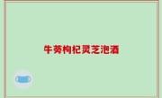 牛蒡枸杞灵芝泡酒