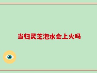 当归灵芝泡水会上火吗