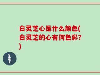 白灵芝心是什么颜色(白灵芝的心有何色彩？)