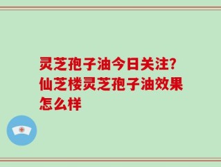 灵芝孢子油今日关注？仙芝楼灵芝孢子油效果怎么样