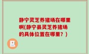 静宁灵芝养猪场在哪里啊(静宁县灵芝养猪场的具体位置在哪里？)