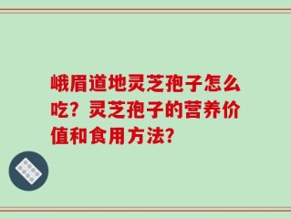 峨眉道地灵芝孢子怎么吃？灵芝孢子的营养价值和食用方法？